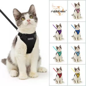 rabbitgoo Pet Cat Harness and 59" Leash Escape Proof Adjustable Vest for Cats - Picture 1 of 20