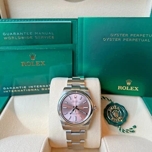 Unworn 2025 Rolex Oyster Perpetual, 34mm Pink Dial, Complete Full Set, 124200 - Picture 1 of 13