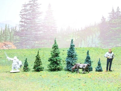 15 PINE & BLUE SPRUCE: 1" 1.5" & 2" ELK RIVER Model Trees 11mm 15mm 28mm N & HO - Image 1 of 4