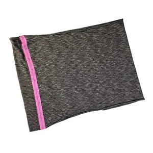 Lululemon Ivivva Village Chill Scarf Striped Infinity Snaps Black Grey Pink - Picture 1 of 2