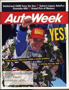 AutoWeek Magazine June 5, 1995 Jacques Villeneuve Indy 500, Guldstrand GS90 - Picture 1 of 3