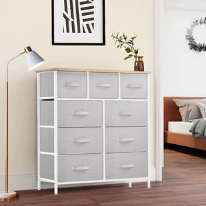 TAUS Dresser 9 Drawers Bedroom Bedroom Storage Chest Organizer Closet Cabinet - Picture 1 of 5