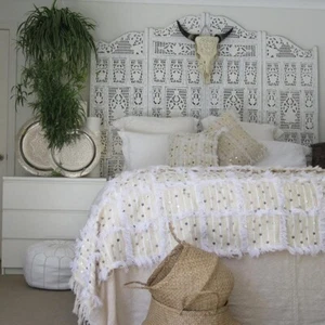 Coperta da matrimonio marocchina paillettes luccicante coperta Handira. Regalo riscaldamento casa - Foto 1 di 4