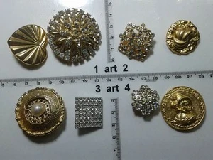 1 lote botones joya estras esmaltes perlas de vidrio botones vintage botones g11 - Imagen 1 de 1