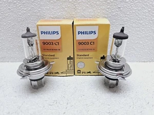 NEW X2 PHILLIPS LIGHT BULBS 9003 C1 HEADLIGHT FOG LAMP 12V 60/55W HEAD LIGHT - Picture 1 of 17