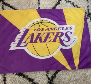 Official NBA Los Angeles Lakers Flag 28x40inch 2018 Purple Yellow Large - Picture 1 of 8