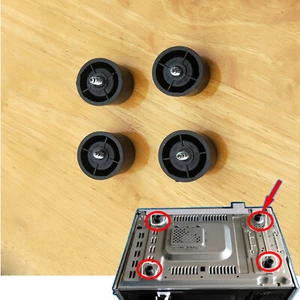 4 PCS Plastic Foot Pad  with Screws Fixing Style for Midea Microwave Oven - Picture 1 of 11
