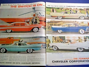 1957 Chrysler Plymouth Dodge De Soto Imperial convertible large-mag 2-pg car ad - Picture 1 of 1