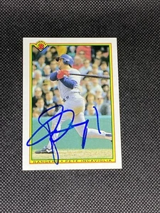 Pete Incaviglia Texas Rangers 1990 Bowman Signed Auto Card #491 ~ COA - Picture 1 of 3