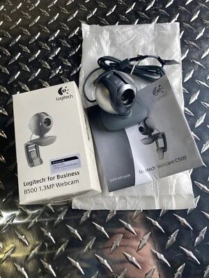 Logitech B500 1.3MP USB-WebCam w/Microphone & Clip-On - Image 1 of 4