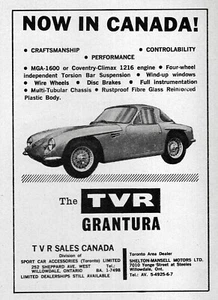 TVR Grantura Mark II Coupe Original Printanzeige 1962 - Bild 1 von 1