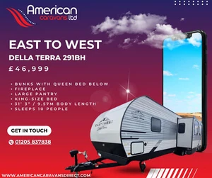 2024 EAST TO WEST Della Terra 291BH 2 Bedroom American Slide Out Caravan RV - Picture 1 of 23