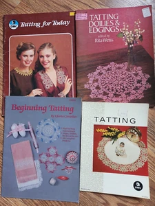 Lot of 4 tatting books: DMC Tatting for Today, Doilies & Edgings, many patterns - Picture 1 of 1
