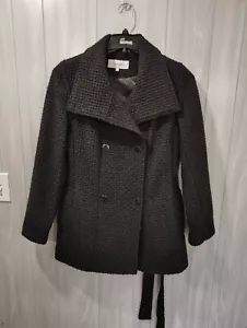Calvin Klein Double Breasted Jacket Wool Winter Black Women’s Size 4 - Picture 1 of 7