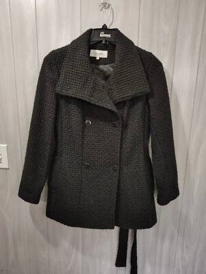 Chaqueta Calvin Klein Doble Pecho Lana Invierno Negra Mujer’s Talla 4 Diseñador  Foto 1 de 4