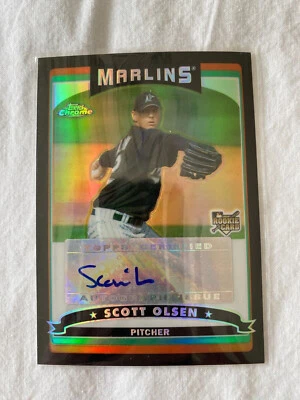 2006 Topps Chrome Black Refractors Autograph #343 Scott Olsen 062/200 - Image 1 of 2