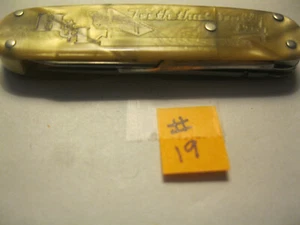 Solingen Germany made folding Mens "The Ohio Bearing" multitool; Gold MoP (#19) - Picture 1 of 4