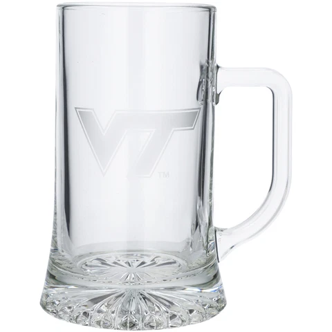 Virginia Tech Hokies Frosted Etched Stein Glass Cover