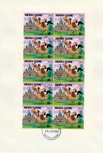 1987 Sierra Leone, Disney Sc# 849 - 858 sheets of 10 on FDC, Capex 1987 Toronto - Picture 1 of 8