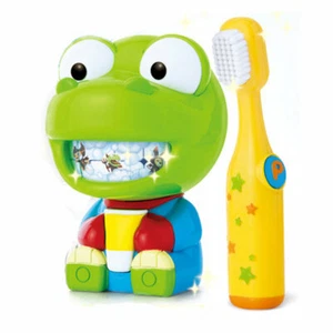 Juego de cepillado de dientes Iconix Crong melodía juguete animación coreana pororo - Imagen 1 de 12
