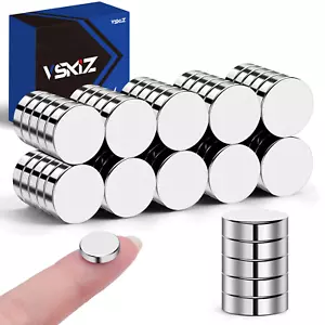 Refrigerator Magnets 50 Pcs, 10X3Mm Tiny round Disc Small, Muti-Use Premium Neod - Picture 1 of 12
