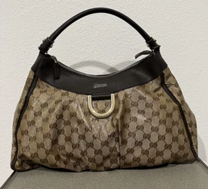 Gucci 265692・493075 GG Kristall Handtasche D-Ring Abby Guccissima Muster IKONISCH - Bild 1 von 24