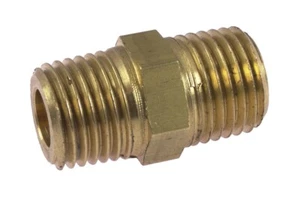 Legris Messing Sechskant gerader Stecker NPT auf BSP Brustwarzenadapter mit konischen Gewinden - Bild 1 von 1