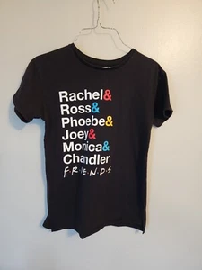 FRIENDS TV SHOW Cast Names, Juniors' Short Sleeve T-Shirt - Black, Medium - Picture 1 of 1