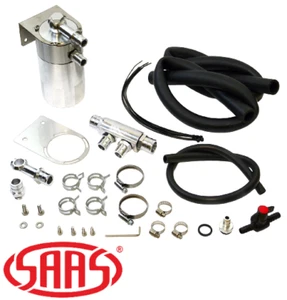 SAAS BAFFLED OIL CATCH CAN KIT FOR FORD RANGER PX2 PX3 P5AT TURBO DIESEL 3.2L I5 - Picture 1 of 2