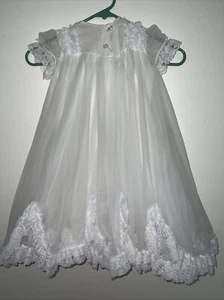 Rare White Sz 9 Mos Daddeese Lil Princess Dress by Christopher John Tripp FLAWS - Picture 1 of 11
