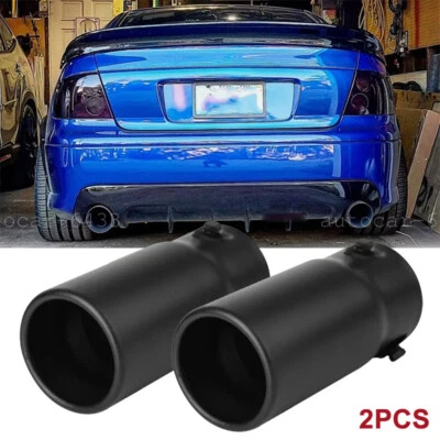 2X Stainless Steel Chrome Rear Exhaust Pipe Tail Muffler Tip For Pontiac GTO - Image 1 of 4