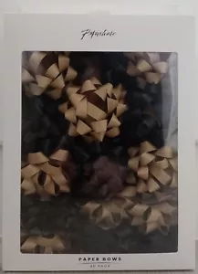 Paperchase Confezione 40 Fiocchi di Carta Autoadesivi Nero e Marrone Misure Miste - Foto 1 di 6