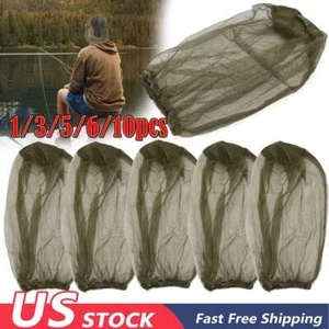 1/3/5/6/10X Anti-Mosquito Bug Bee Insect Head Net Hat Cap Sun Protection Fishing - Picture 1 of 16