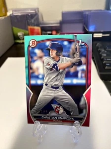 Christian Knapczyk 2023 Bowman Draft Paper Aqua/Pink Gradient /199 RC Guardians - Picture 1 of 2