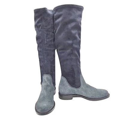 Botas por encima de la rodilla ECCO para mujer azules de gamuza y textiles talla 9-9,5 Foto 1 de 4