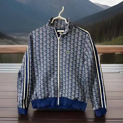 🔥 Lacoste • Chaqueta deportiva Paris con monograma azul • Para hombre talla 5 grande L Foto 1 de 4