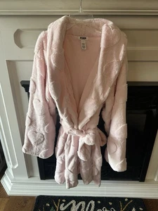 Victoria's VICTORIA Secret Engel PINK kuschelige HERZEN flauschiger Gürtel MORGENMANTEL M/L schwer - Bild 1 von 3