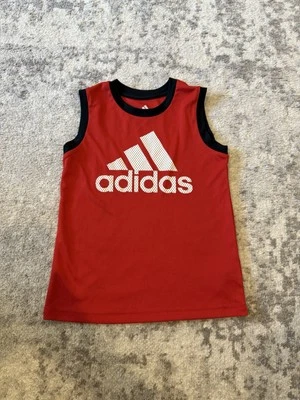Adidas Tank Top Kids Red Size 5 - Image 1 of 3