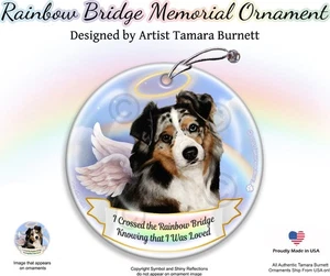 Adorno conmemorativo puente arco iris perro pastor australiano-nuevo con etiquetas envío gratuito - Imagen 1 de 1
