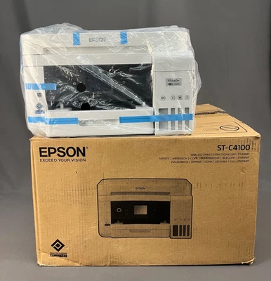 New Epson Workforce ST-C4100 Wireless Inkjet Multifunction Printer in Box + Ink - Image 1 of 4