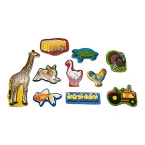 Farm & Animal Cut Outs - Pressed Wood - Magnetic - 10 Count - Picture 1 of 6