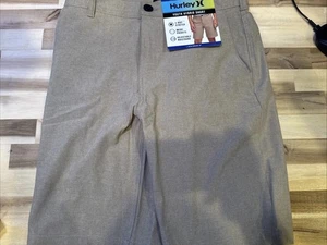 NWT Hurley Shorts Youth Large 14/16 Beige - Picture 1 of 9