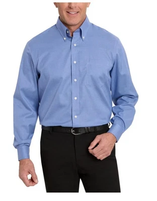 Kirkland Men's Traditional Fit Non-Iron Dress Shirt, Blue, Size 16.5 - 36/37 - Image 1 of 4