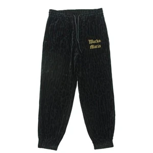 WACKO MARIA LEOPARD VELVET PANTS BELL BED BLACK DARK GRAY M Used LIFE-0 - Picture 1 of 6