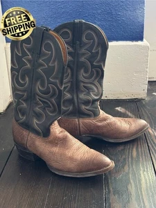 Botas vaqueras occidentales de cuero negras y marrones Nocona para hombre talla 11 D - Imagen 1 de 7
