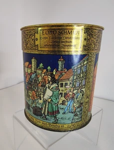 Vintage German Cookie Tin E. Otto Schmidt Renaissance Scenes Painter Lebkubchen - Picture 1 of 8
