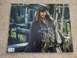 Johnny Depp signiertes 8x10 Foto Beckett BAS COA authentisch Piraten Captain Jack - Bild 1 von 3
