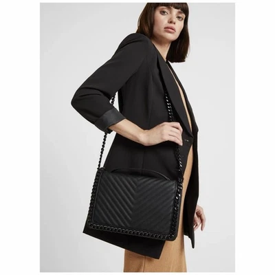 Bandolera Aldo Greenwald de cuero negro con correa de cadena Foto 1 de 4