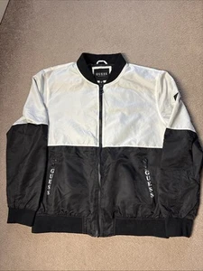 GUESS Jacke Herren schwarz/weiß durchgehender Reißverschluss Größe X Large (E) - Bild 1 von 6