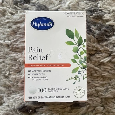 Hyland's Pain Relief - Medicina natural para el dolor - 100 pestañas - Nuevo - Sellado Foto 1 de 4